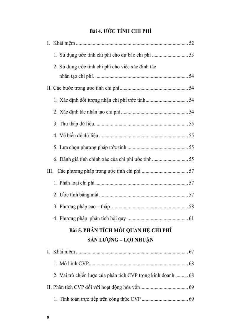 image for page Tài liệu hướng dẫn học tập Quản trị chi phí