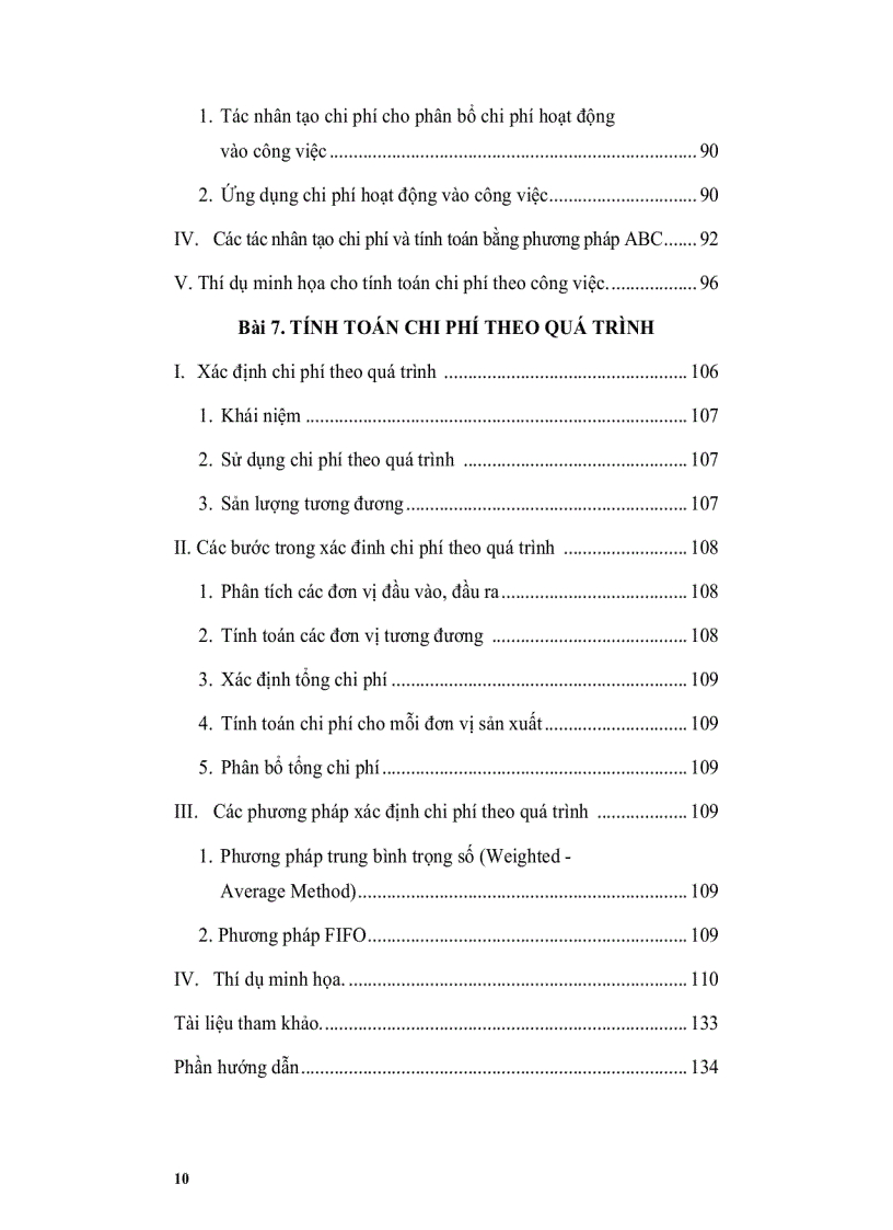 image for page Tài liệu hướng dẫn học tập Quản trị chi phí