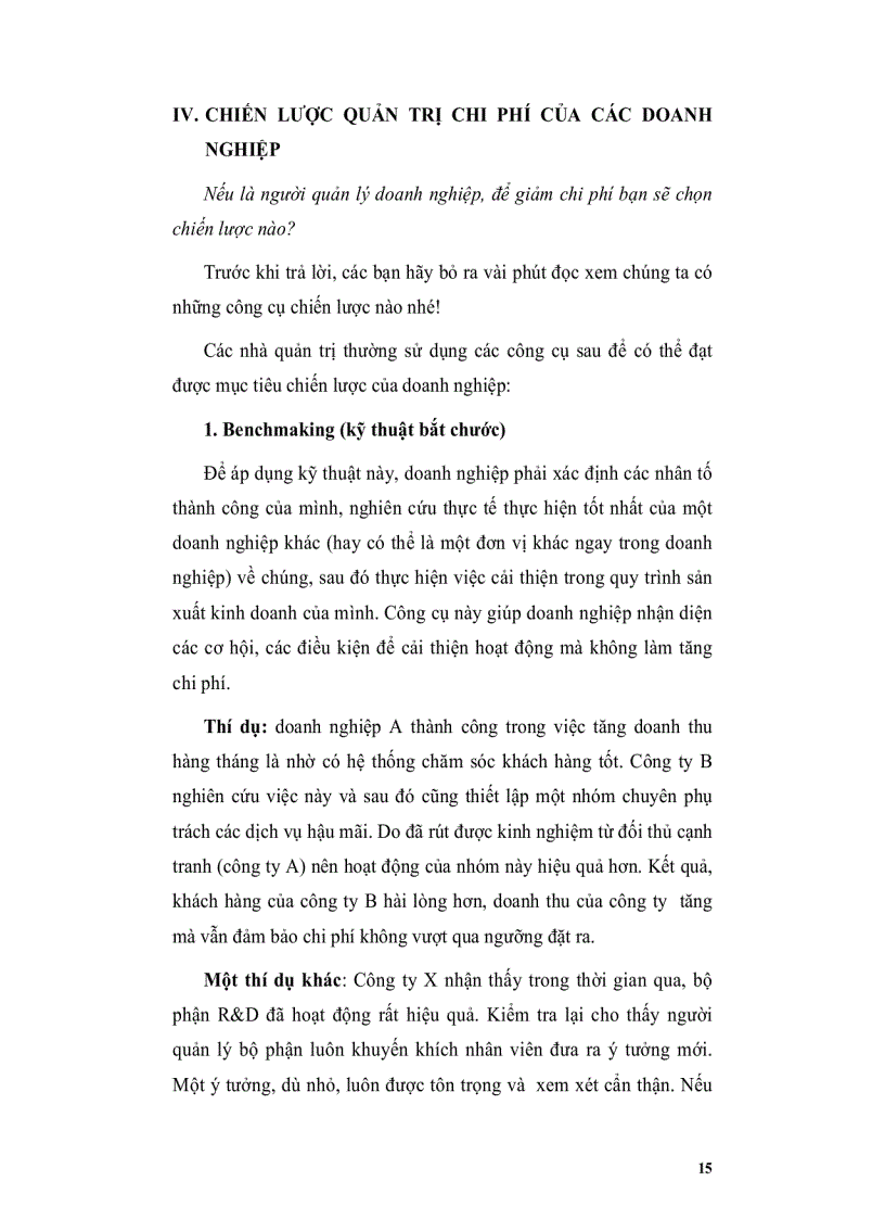 image for page Tài liệu hướng dẫn học tập Quản trị chi phí