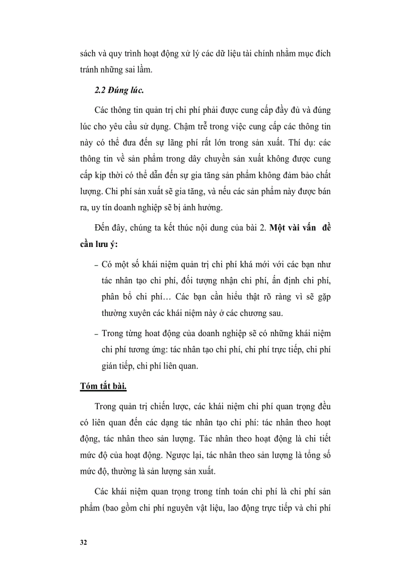 image for page Tài liệu hướng dẫn học tập Quản trị chi phí