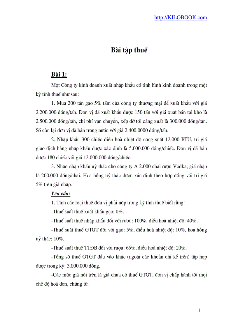 image for page Bài tập Thuế Chưa giải