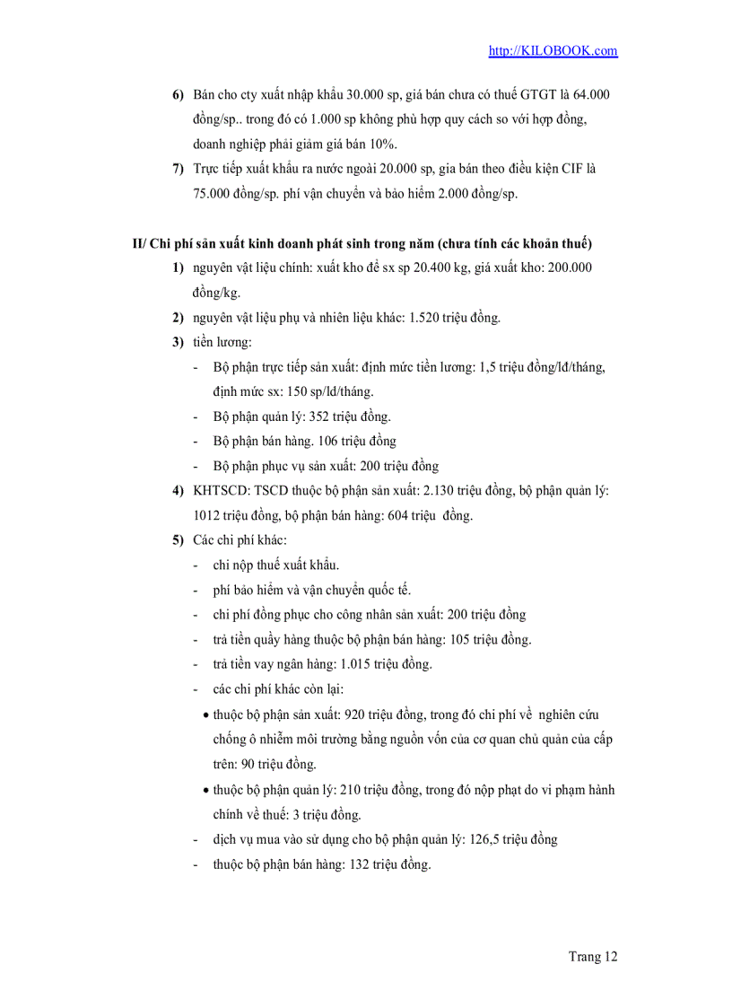 image for page Bài tập Thuế Có giải