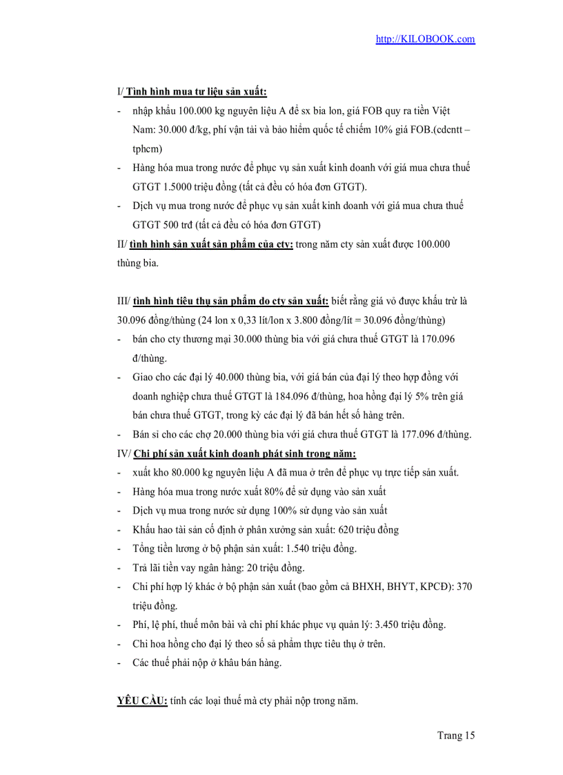 image for page Bài tập Thuế Có giải