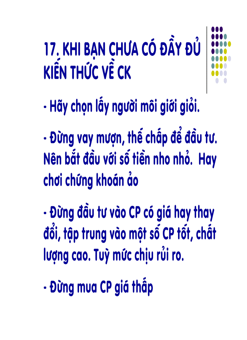 image for page Hướng dẫn đầu tư và một số kinh nghiệm đầu tư chứng khoán ở Việt Nam