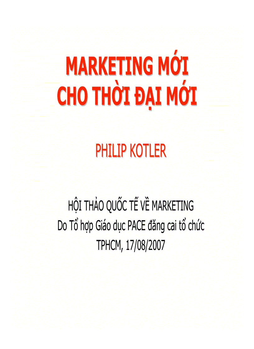 image for page Marketing mới cho thời đại mới