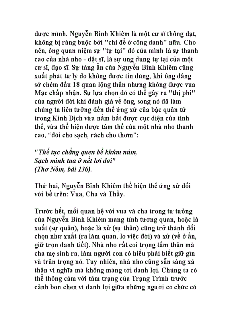 image for page Nho giáo và văn hóa ứng xử trong tư tưởng Nguyễn Bỉnh Khiêm