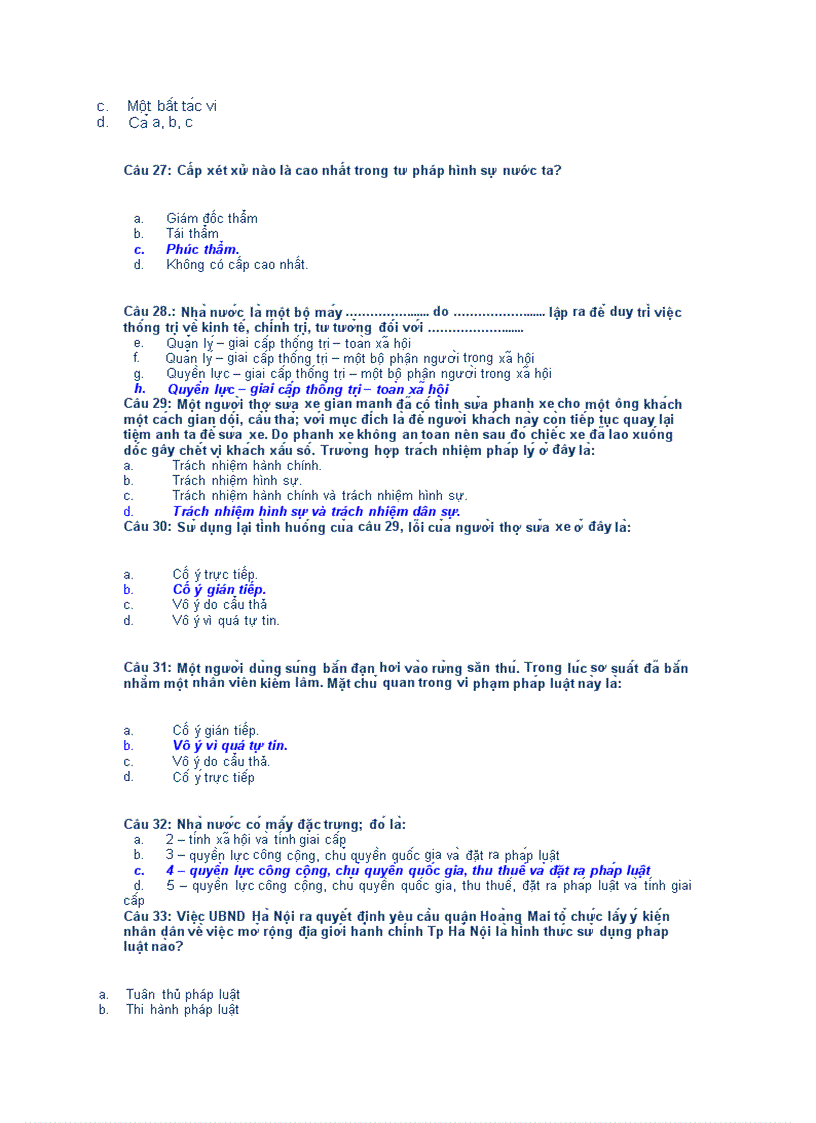 image for page Câu hỏi trắc nghiệm ôn thi môn pháp luật đại cương