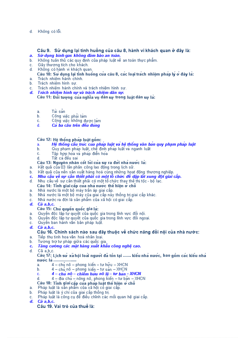 image for page Câu hỏi trắc nghiệm ôn thi môn pháp luật đại cương