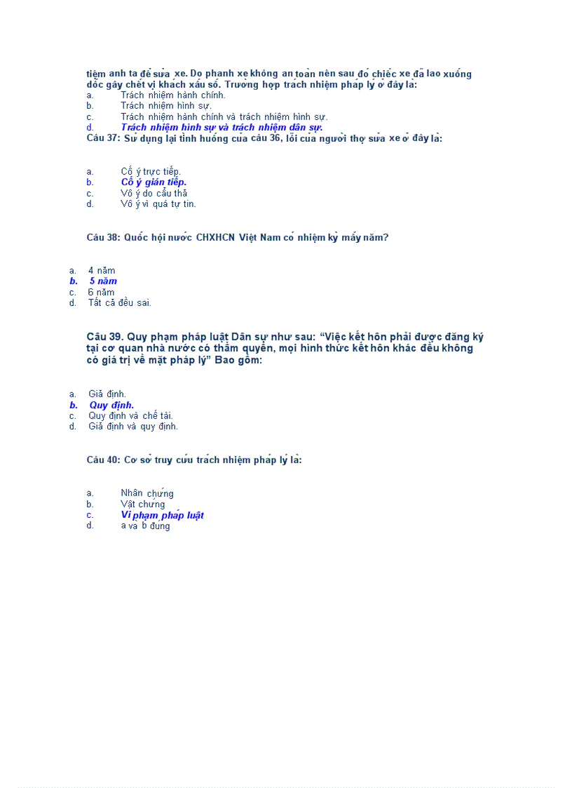 image for page Câu hỏi trắc nghiệm ôn thi môn pháp luật đại cương