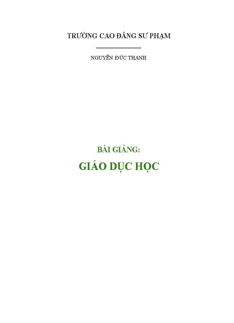 image for page Bài giảng giáo dục học
