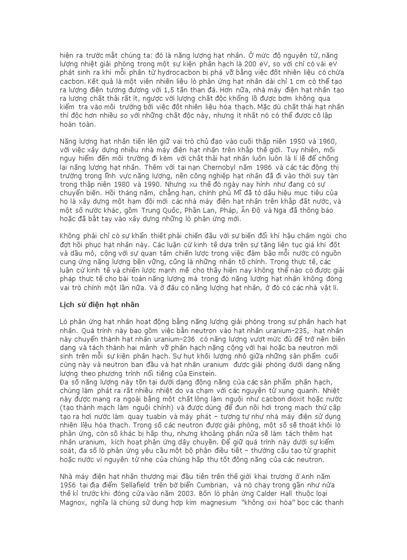 image for page Cách nhìn mới về năng lượng hạt nhân