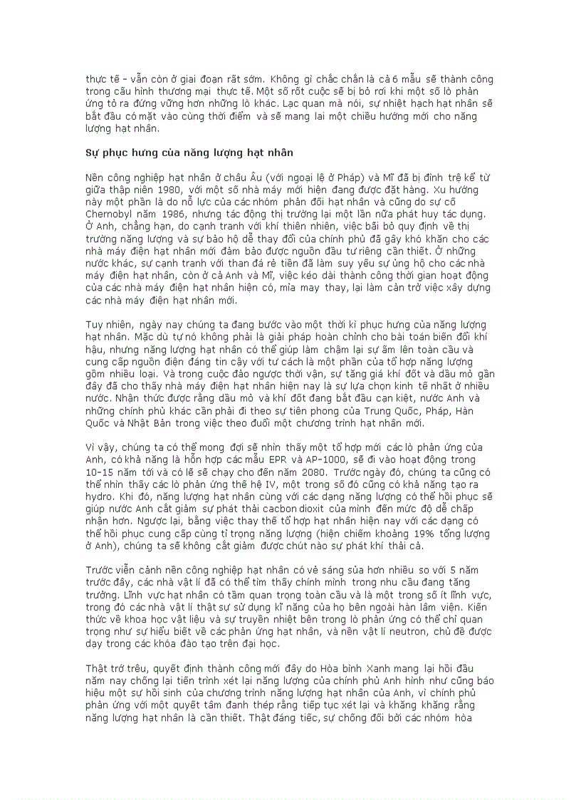 image for page Cách nhìn mới về năng lượng hạt nhân