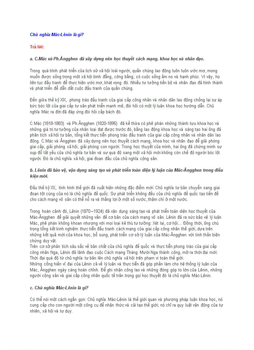 image for page Chủ nghĩa Mác Lênin là gì