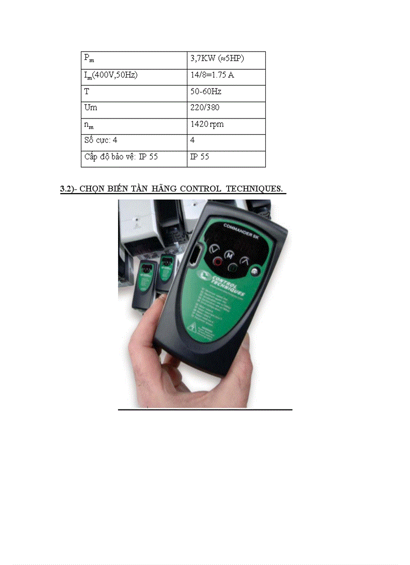 Đồ án điều khiển động cơ sử dụng biến tần