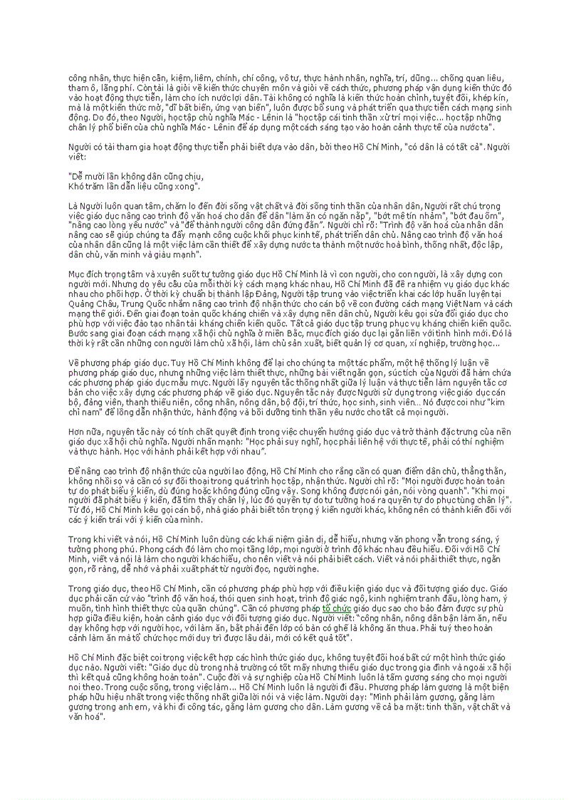 image for page Tư tưởng Hồ Chí Minh về giáo dục