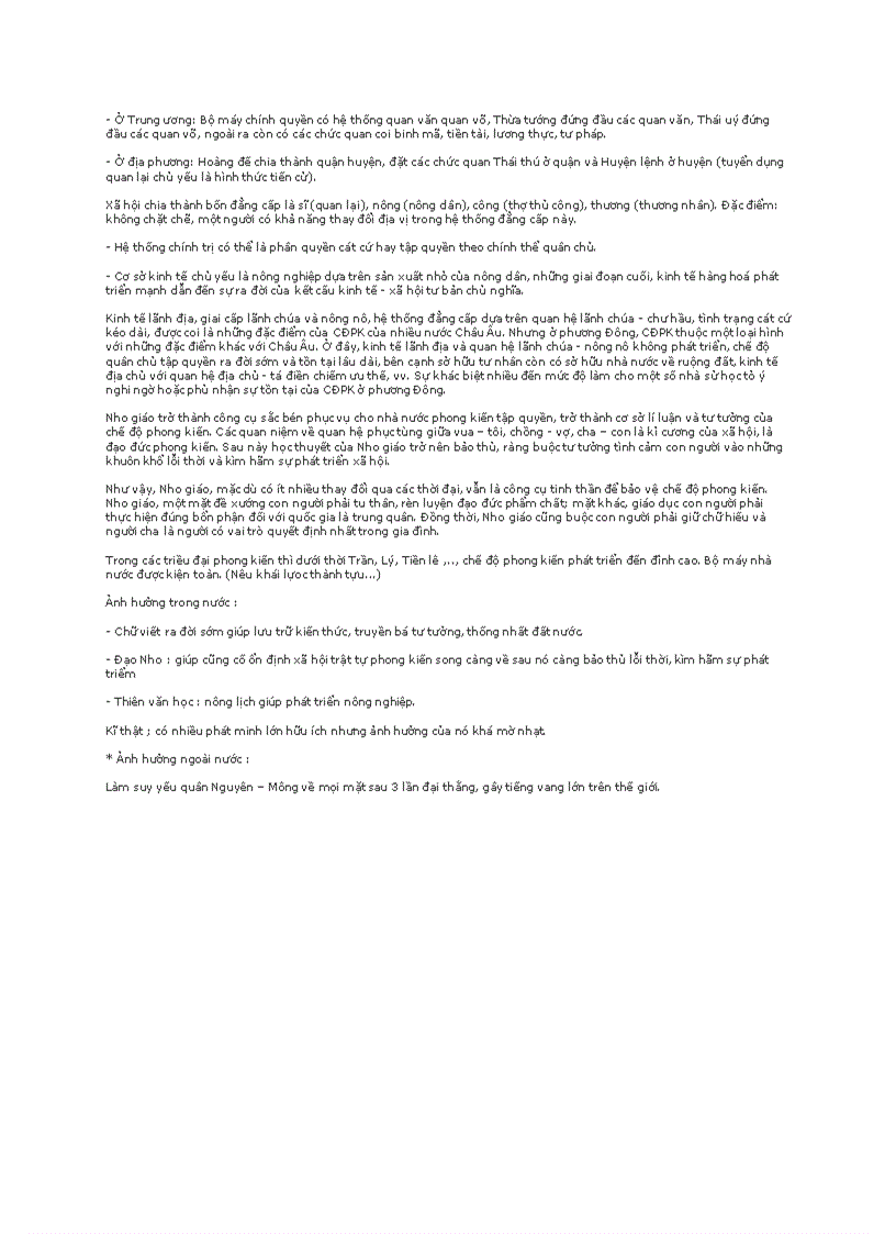 image for page Đặc điểm chế độ phong kiến Việt Nam