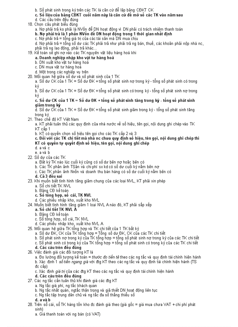 image for page Trắc nghiệm nguyên lý kế toán có đáp án