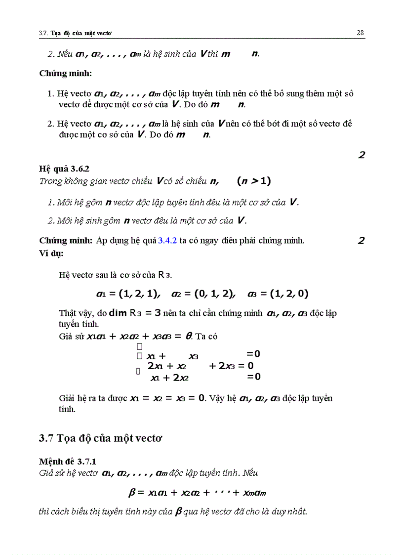 image for page Bài giảng Toán cao cấp A1 Đại Số Tuyến Tính