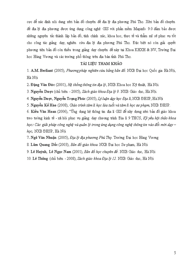 image for page Ứng dụng công nghệ gis geographic information system trong thành lập xêri bản đồ địa lí địa phương phú thọ phục vụ cho giảng dạy và học tập địa lí địa phương