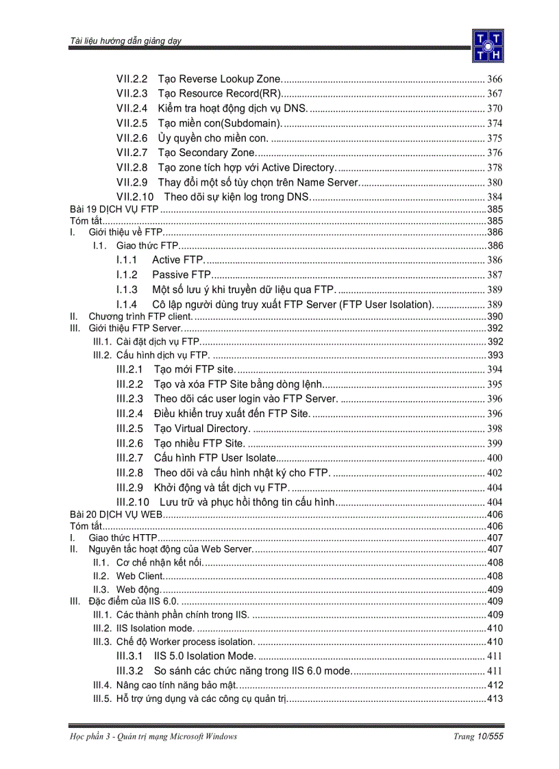 image for page Quản trị mạng Microsoft Windows