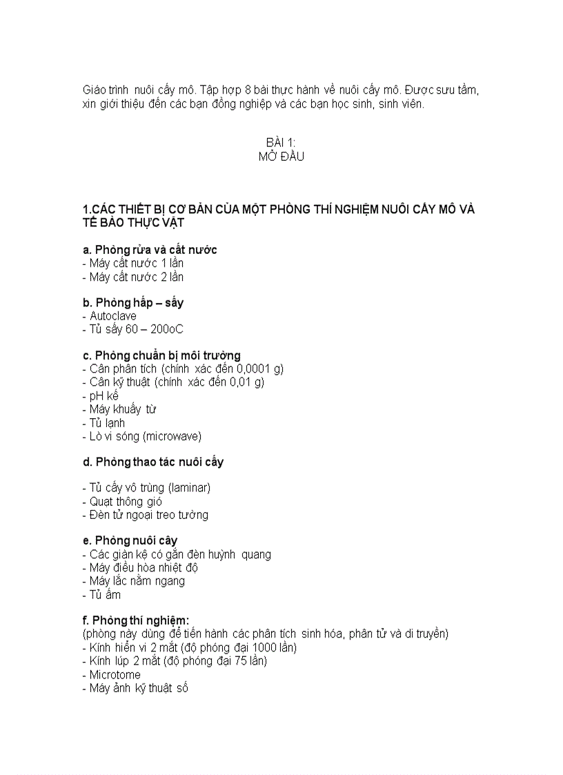 image for page Giáo trình nuôi cấy mô