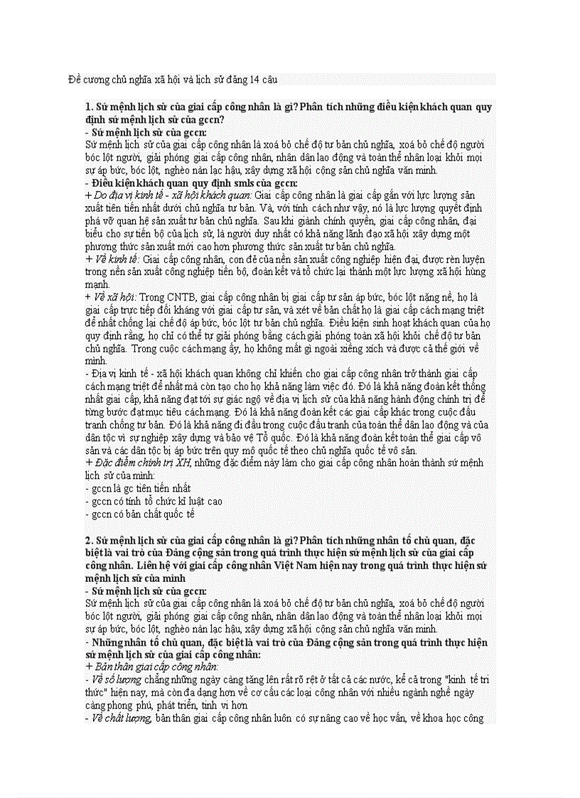 image for page Đề cương chủ nghĩa xã hội và lịch sử đảng 14 câu
