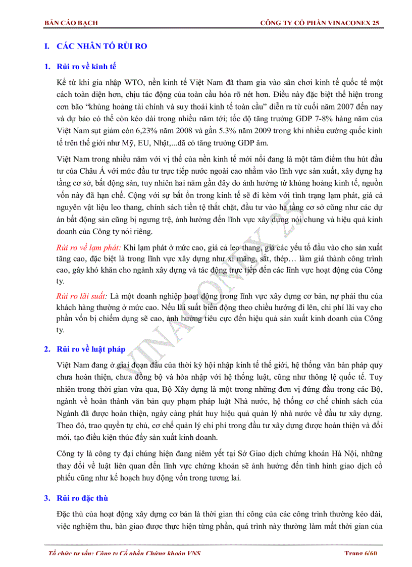 image for page Bản cáo bạch Công ty cổ phần Vinaconex 25