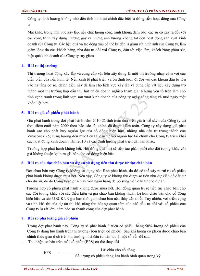image for page Bản cáo bạch Công ty cổ phần Vinaconex 25