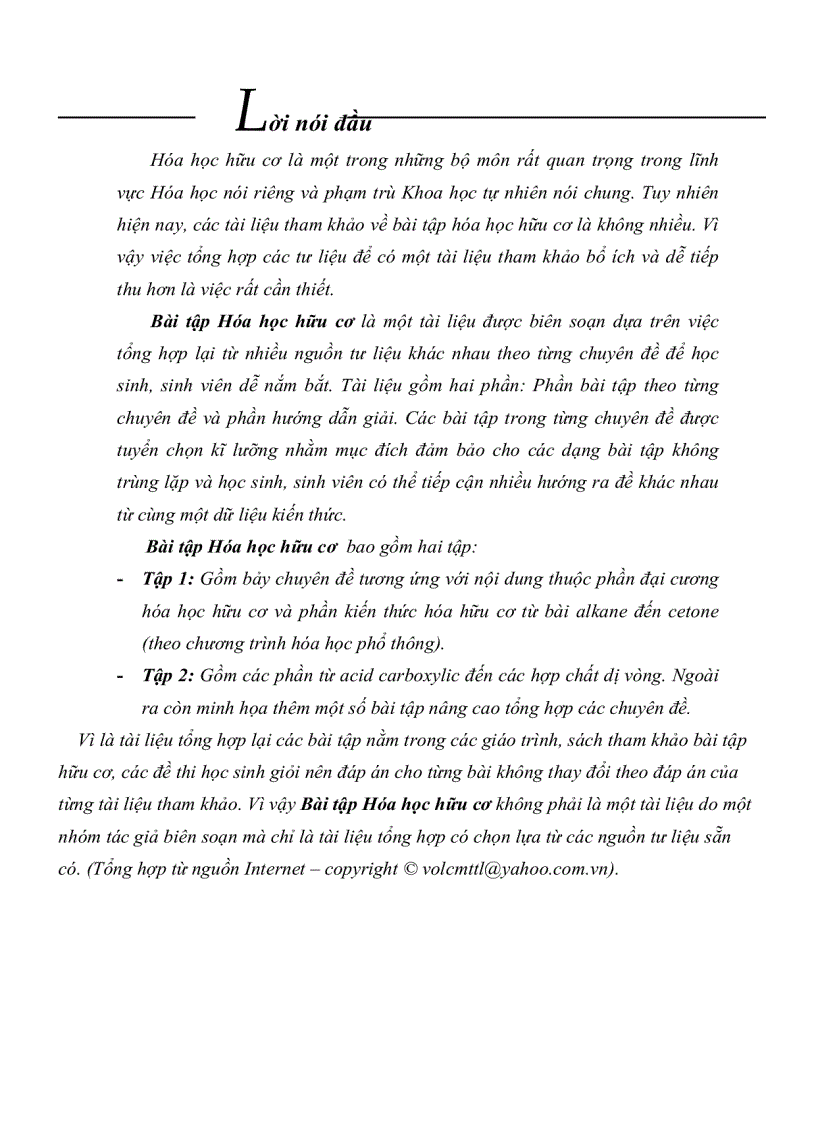 image for page Bài tập Hóa Hữu Cơ 2