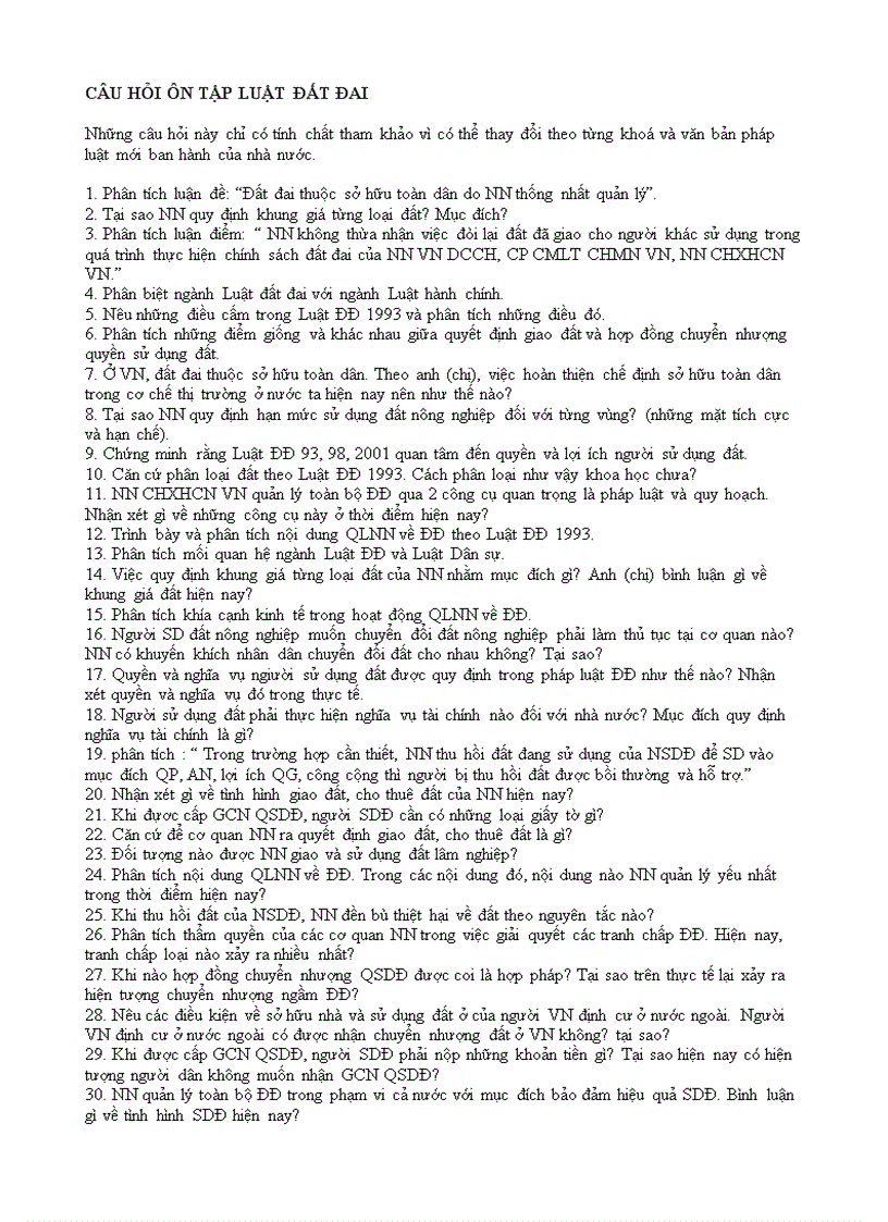 image for page 31 Câu hỏi và bài tập luật đất đai