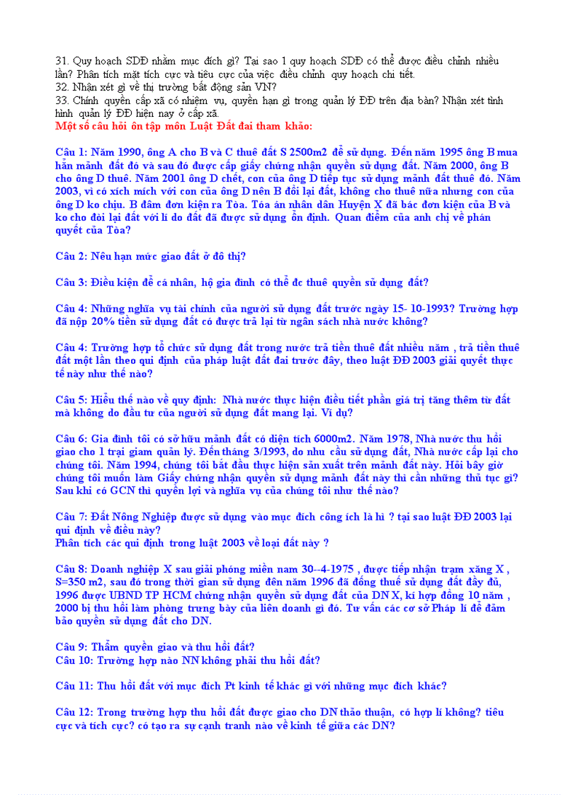 image for page 31 Câu hỏi và bài tập luật đất đai