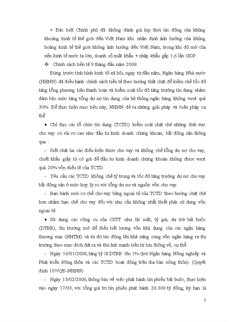 image for page Phân tích chính sách tiền tệ của việt nam giai đoạn 2008 2009