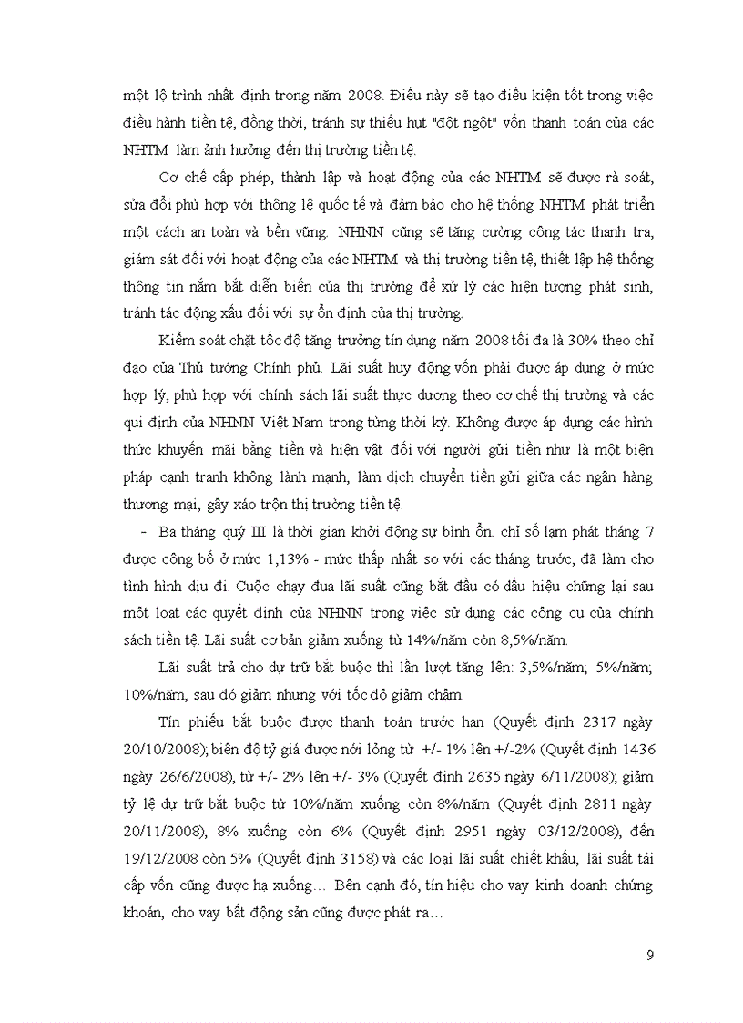image for page Phân tích chính sách tiền tệ của việt nam giai đoạn 2008 2009