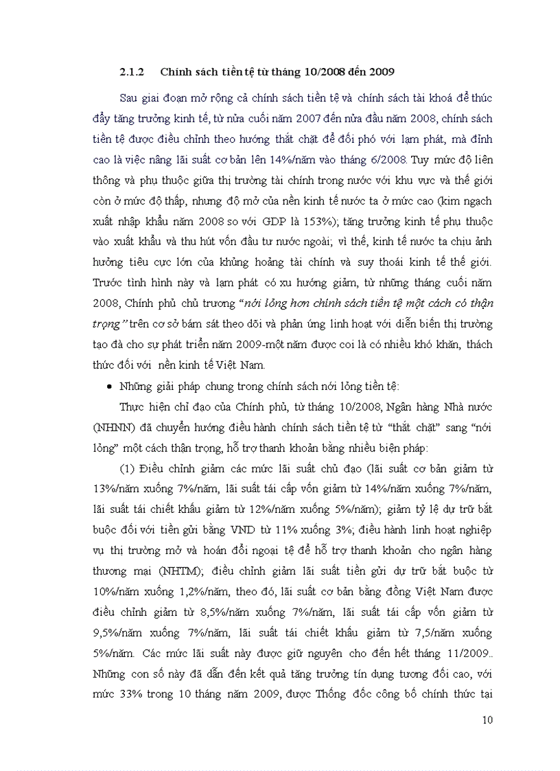 image for page Phân tích chính sách tiền tệ của việt nam giai đoạn 2008 2009