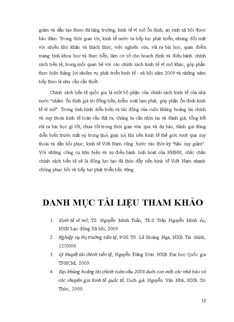 image for page Phân tích chính sách tiền tệ của việt nam giai đoạn 2008 2009