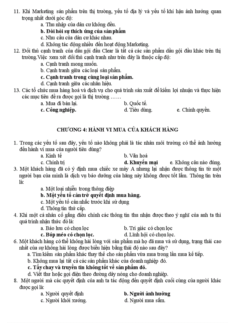 image for page Trắc nghiệm môn maketing