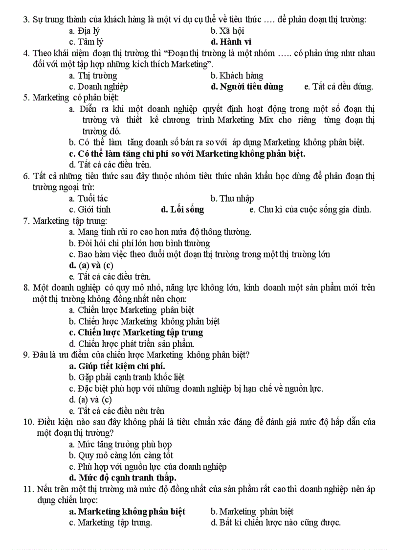 image for page Trắc nghiệm môn maketing