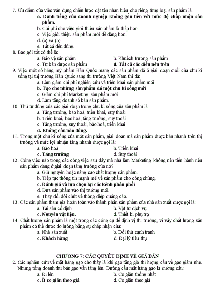 image for page Trắc nghiệm môn maketing