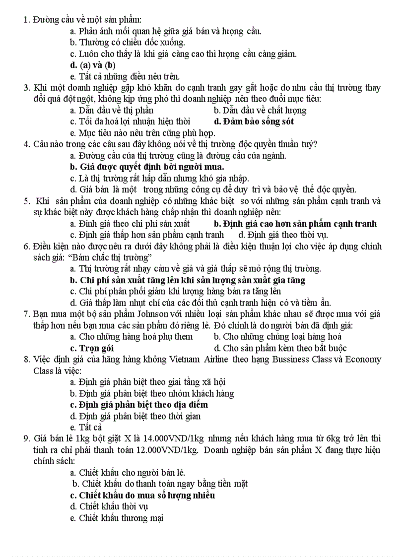 image for page Trắc nghiệm môn maketing