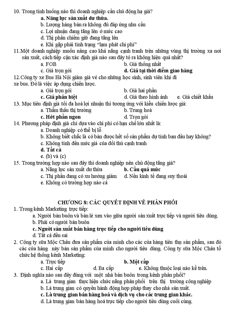 image for page Trắc nghiệm môn maketing