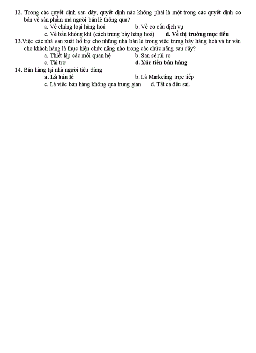 image for page Trắc nghiệm môn maketing