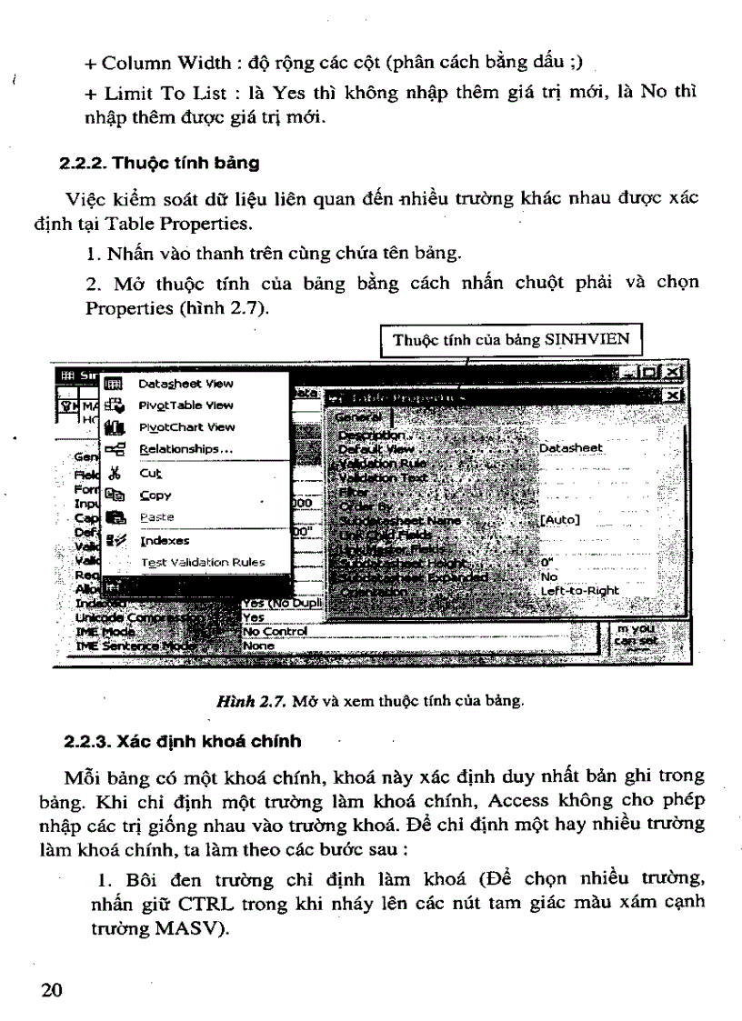 image for page Giáo trình access và ứng dụng 2011