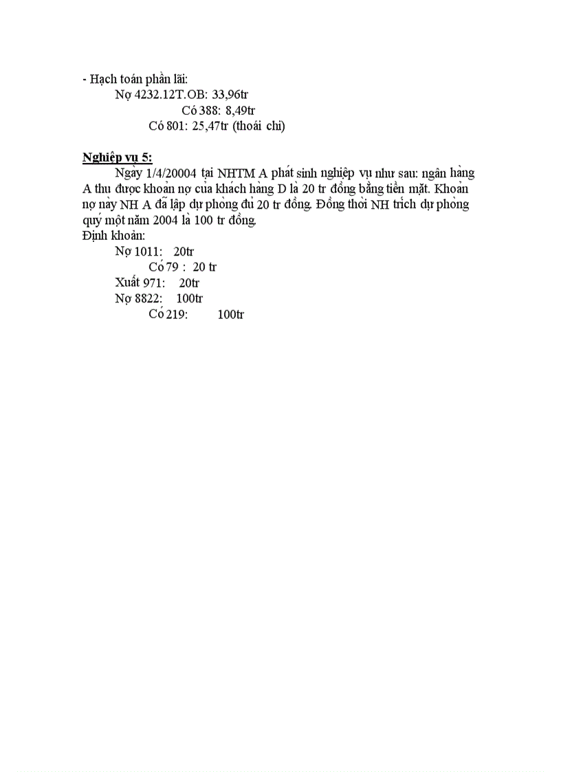 image for page Bài tập kế toán ngân hàng