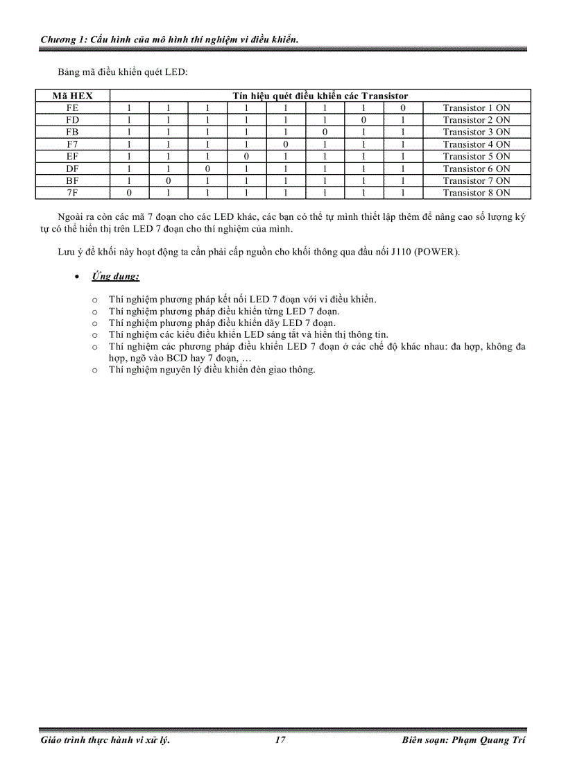 image for page Tài liệu hướng dẫn thí nghiệm và thực hành vi điều khiển MCS 51