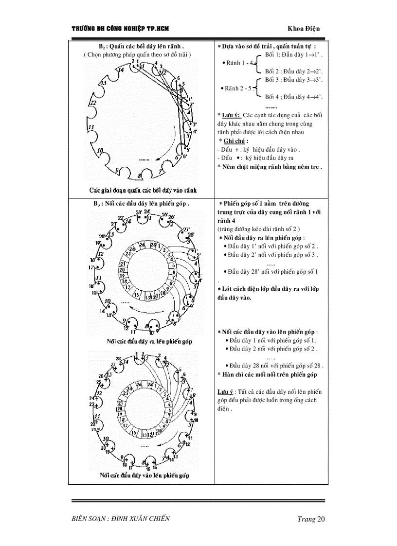 image for page Các bài tập quấn dây rotor động cơ một chiều và động cơ vạn năng