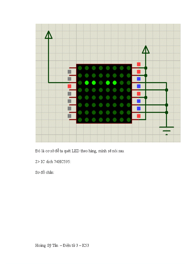 Hướng dẫn viết code cho LED ma trận 8x8 bằng thanh ghi dịch 74HC595