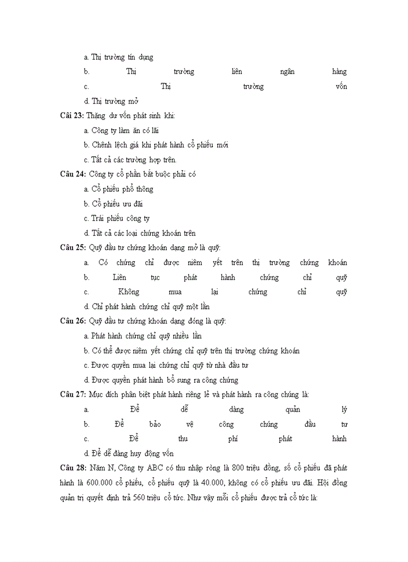 image for page 500 câu hỏi trắc nghiệm cơ bản về chứng khoán và thị trường chứng khoán 4