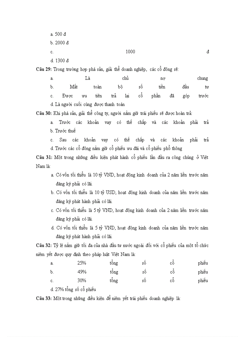 image for page 500 câu hỏi trắc nghiệm cơ bản về chứng khoán và thị trường chứng khoán 4