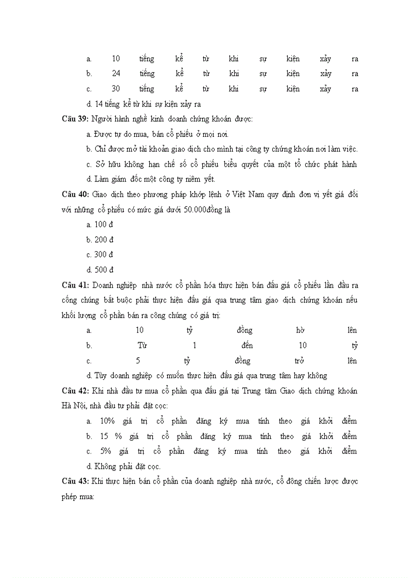 image for page 500 câu hỏi trắc nghiệm cơ bản về chứng khoán và thị trường chứng khoán 4