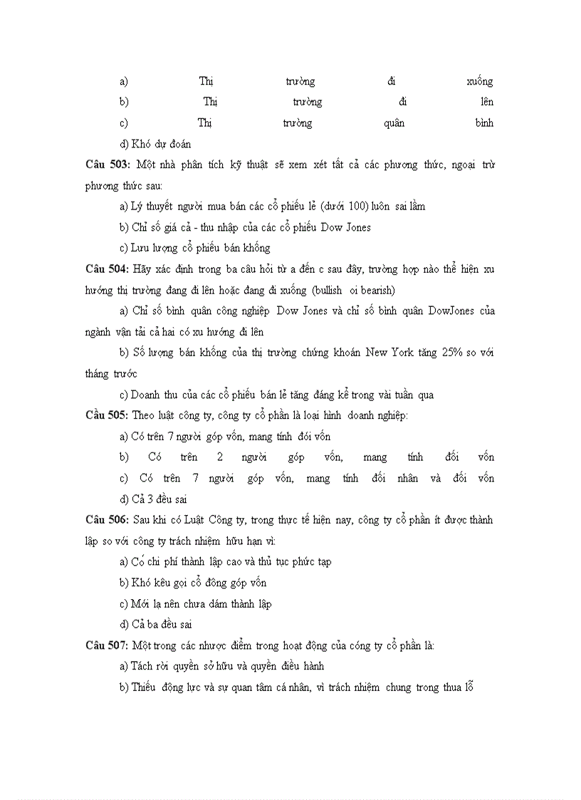 image for page 500 câu hỏi trắc nghiệm cơ bản về chứng khoán và thị trường chứng khoán 4